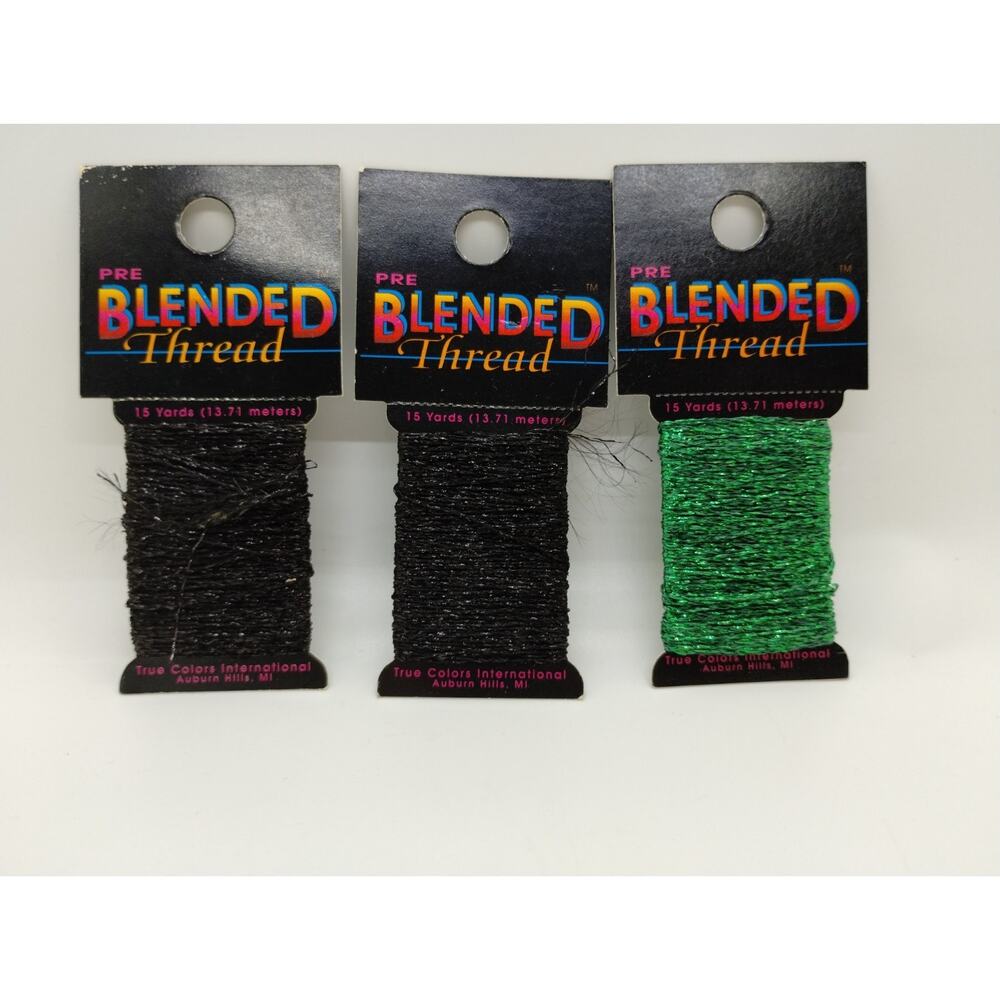 Threads for Needlepoint, Hand Embroidery - Lot of 3 Pre-Blended Thread #14 Metal